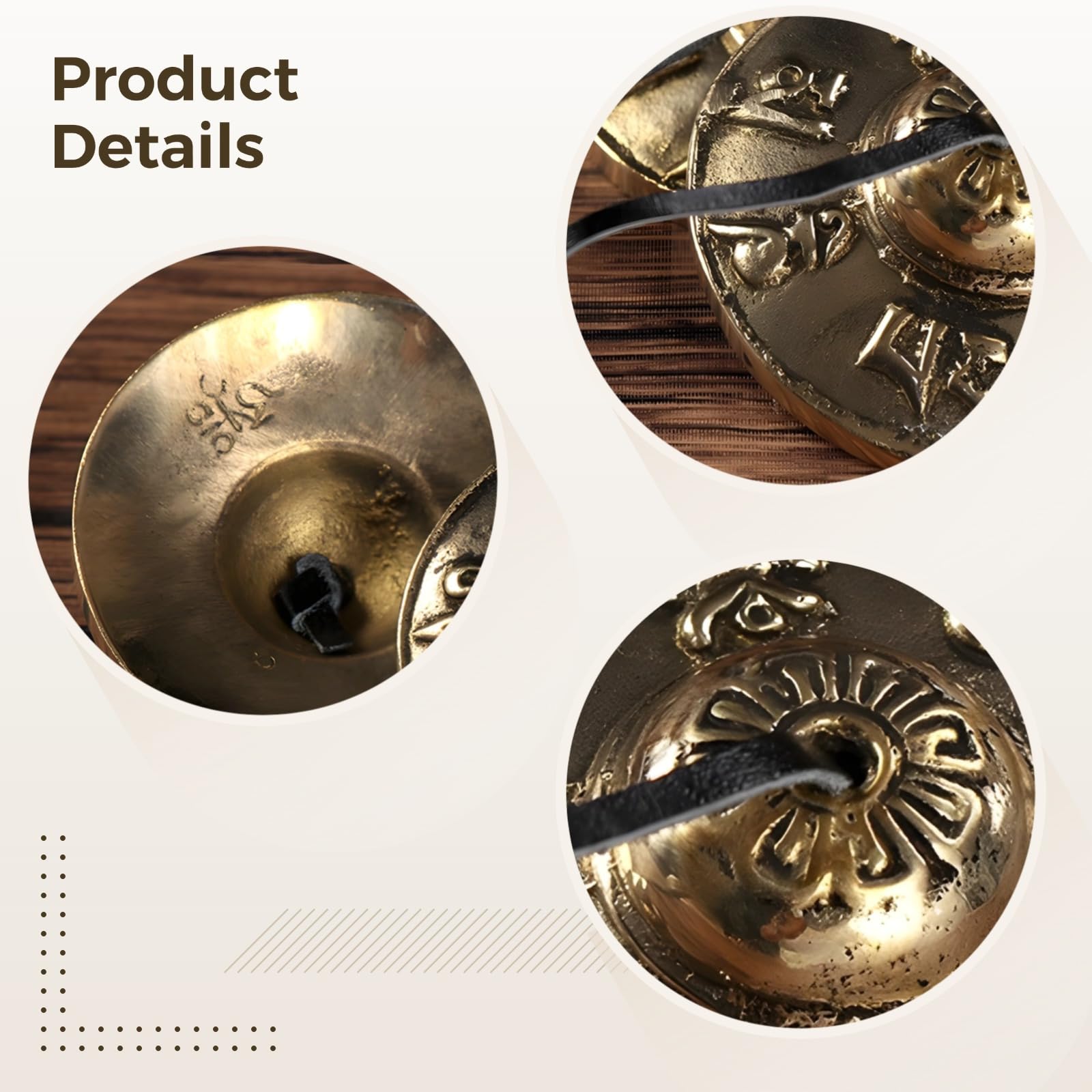 2.6-Inch Tibetan Bell Gong, Copper Percussion Instrument With Six-Syllable Mantra, Includes Protective Case For Healing & Yoga