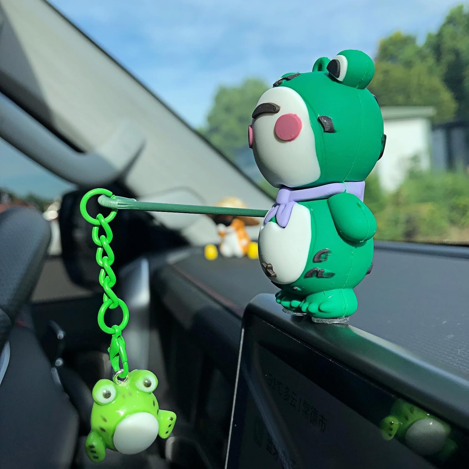 Cute Frogs Car Dashboard Decorations Accessories Interior for Men Women image 4