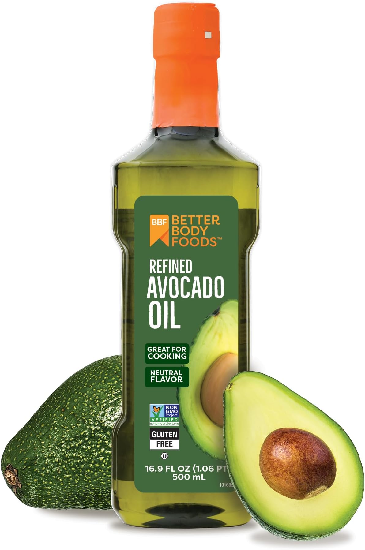 BetterBody Foods 100% Pure Avocado Oil Naturally Refined Cooking Oil Non-gmo, 16.9 Oz