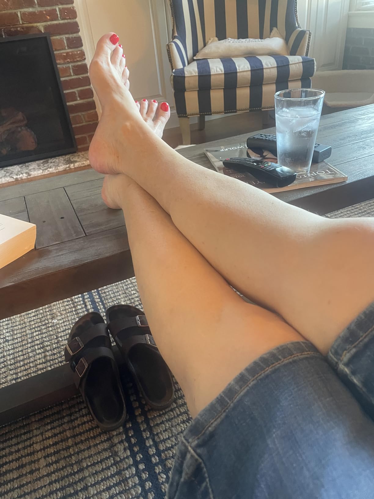 Leg coverage close-up after application