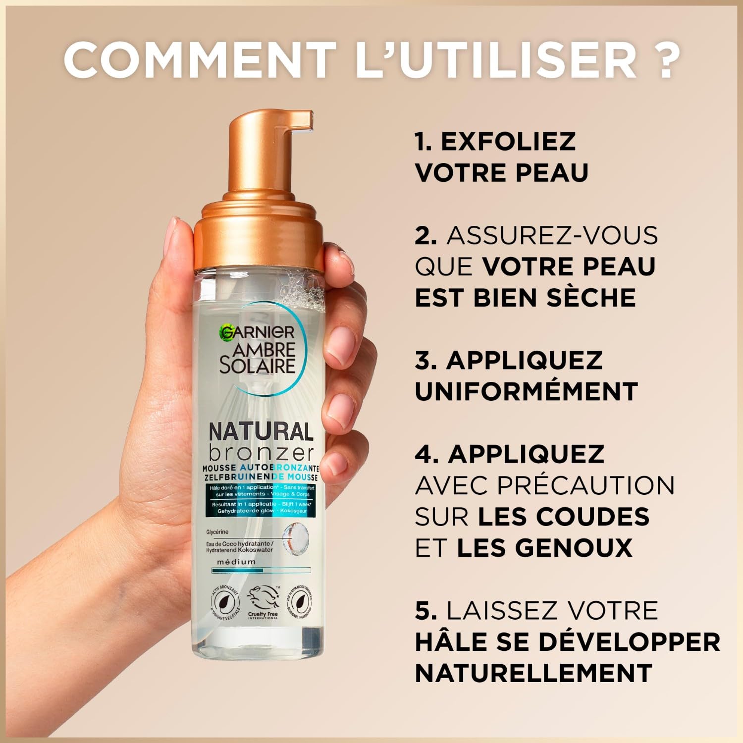 Garnier Ambre Solaire Natural Bronzer Mousse - 200 ml