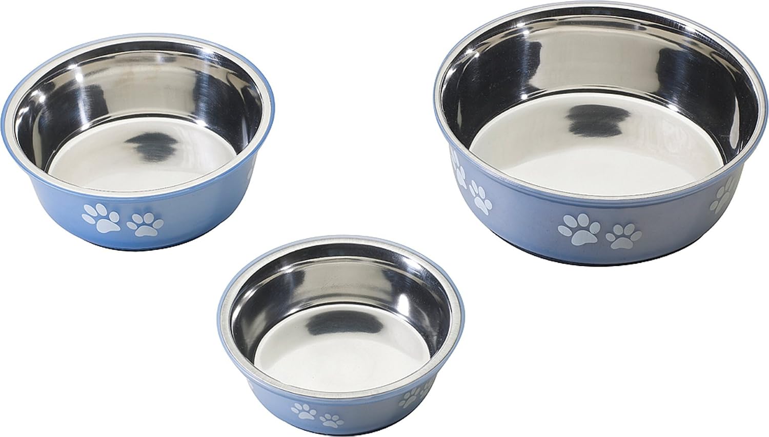 Ethical Pet Products (Spot) DSO6125 64-Ounce Fusion Designer Stainless Steel Dog Bowl, Large, Blue
