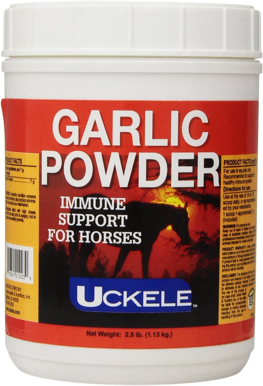 Uckele Garlic Powder Horse Supplement for Equine Immune Support - Horse Vitamin & Mineral Supplement - 2.5 pound (lb)