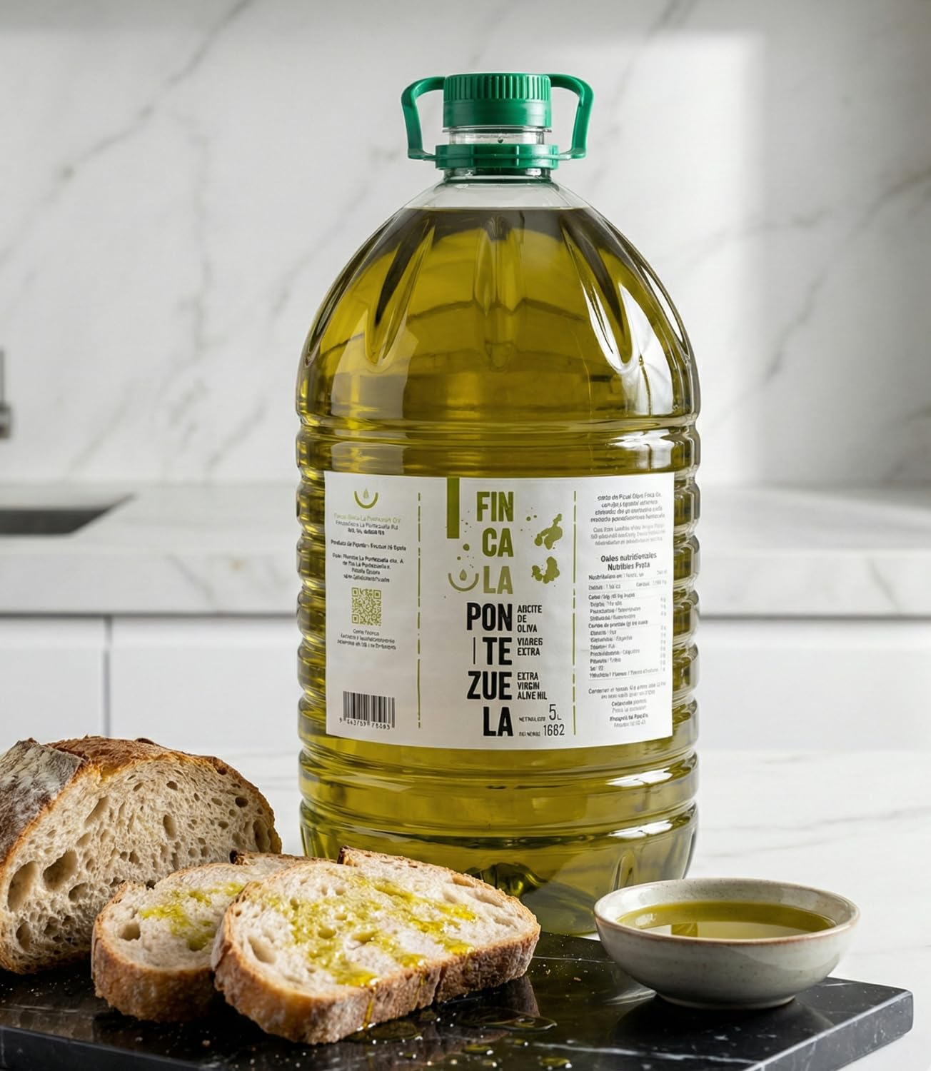 Finca La Pontezuela Aceite de Oliva Virgen Extra Picual 5 Litros - Garrafa de Aceite 5L Picual - Ideal para Uso Diario