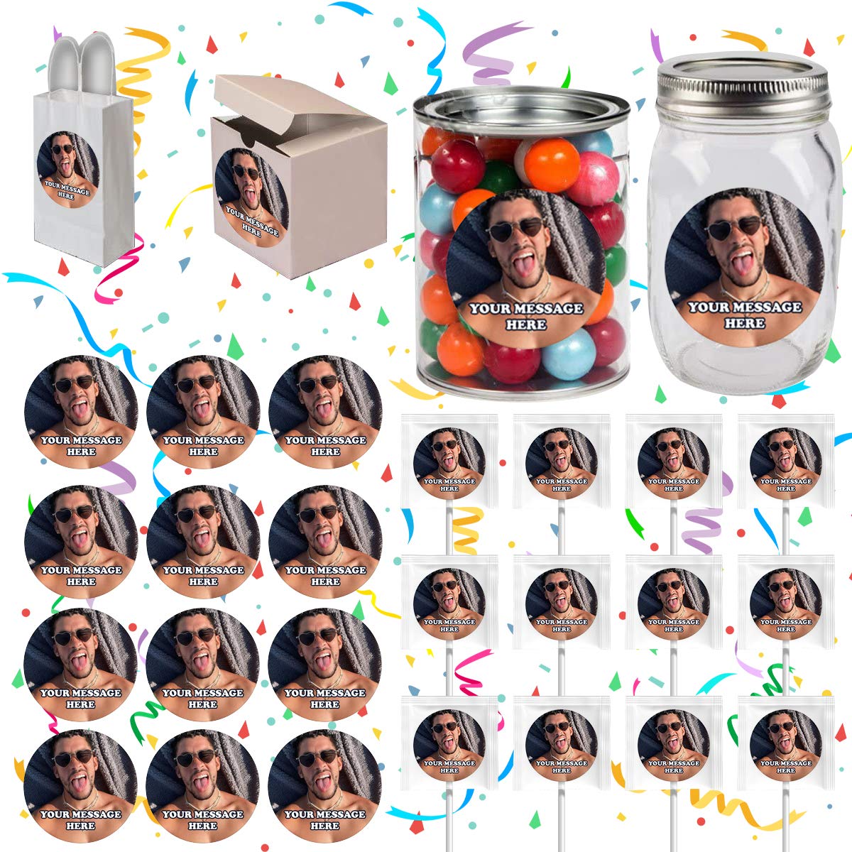 Amazon.com: Bad Bunny Party Favors Supplies Decorations Stickers 12 Pcs :  Toys & Games