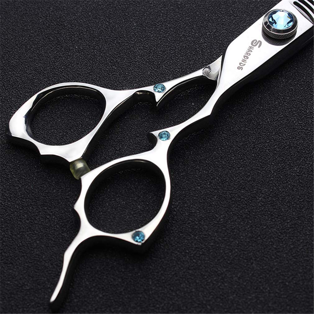 6,0-Zoll-Haar-Schere-Set, Profi Friseurschere 440C Edelstahl Styling-Werkzeug (Licht Und Sharp), Für Kinder, Frauen Und Männer,Blau