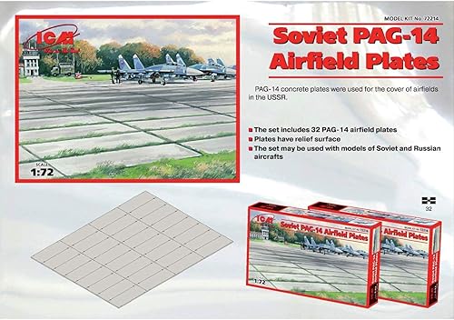 Miniatura 5 de ICM Models Soviet PAG-14 Kit de construcción de placas de aeródromo, escala 172