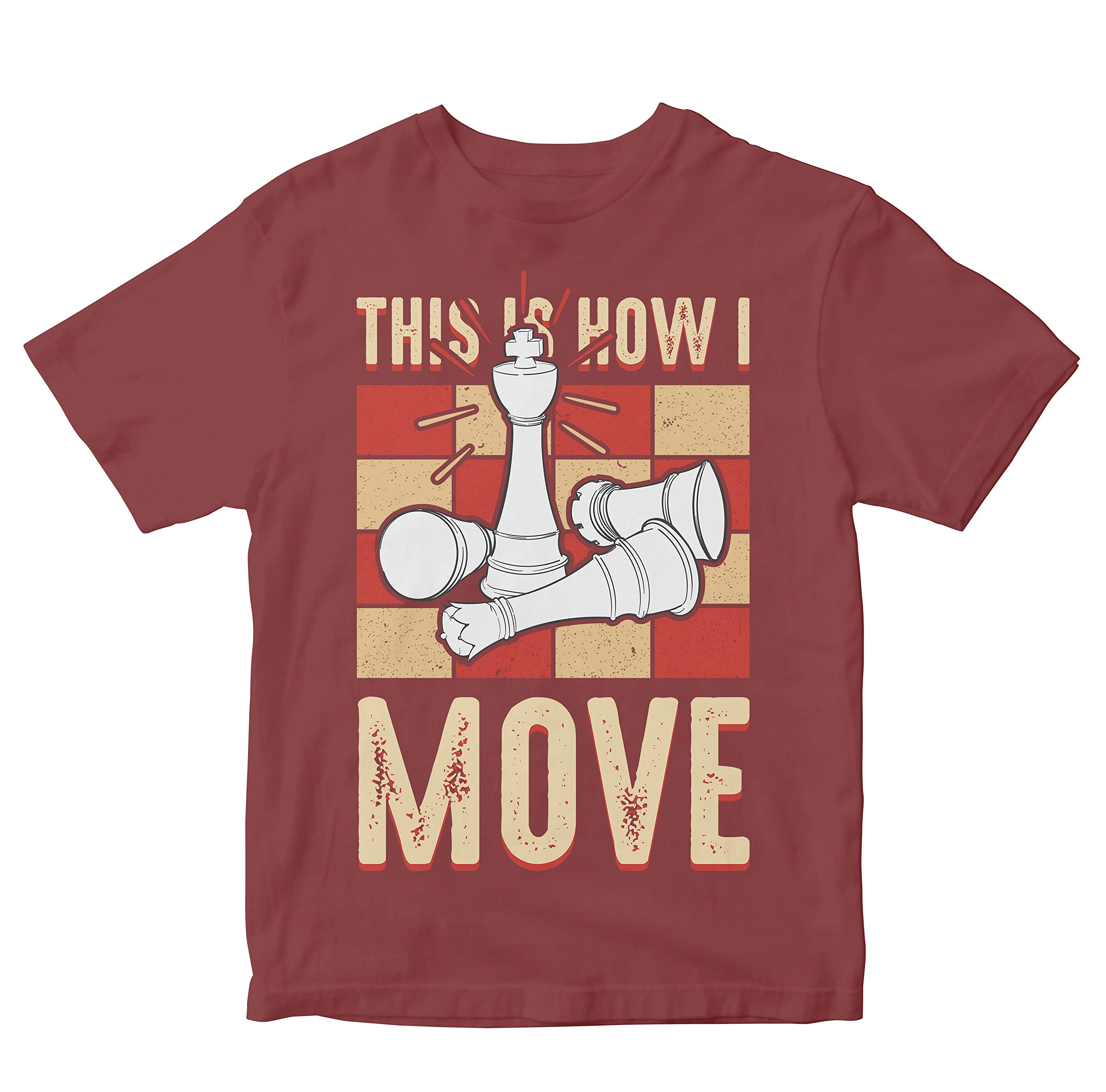 HeybrohKids T-Shirt This is How I Move - Chess Champion 100% Cotton Boy's Girl's Regular Fit Unisex T-Shirt