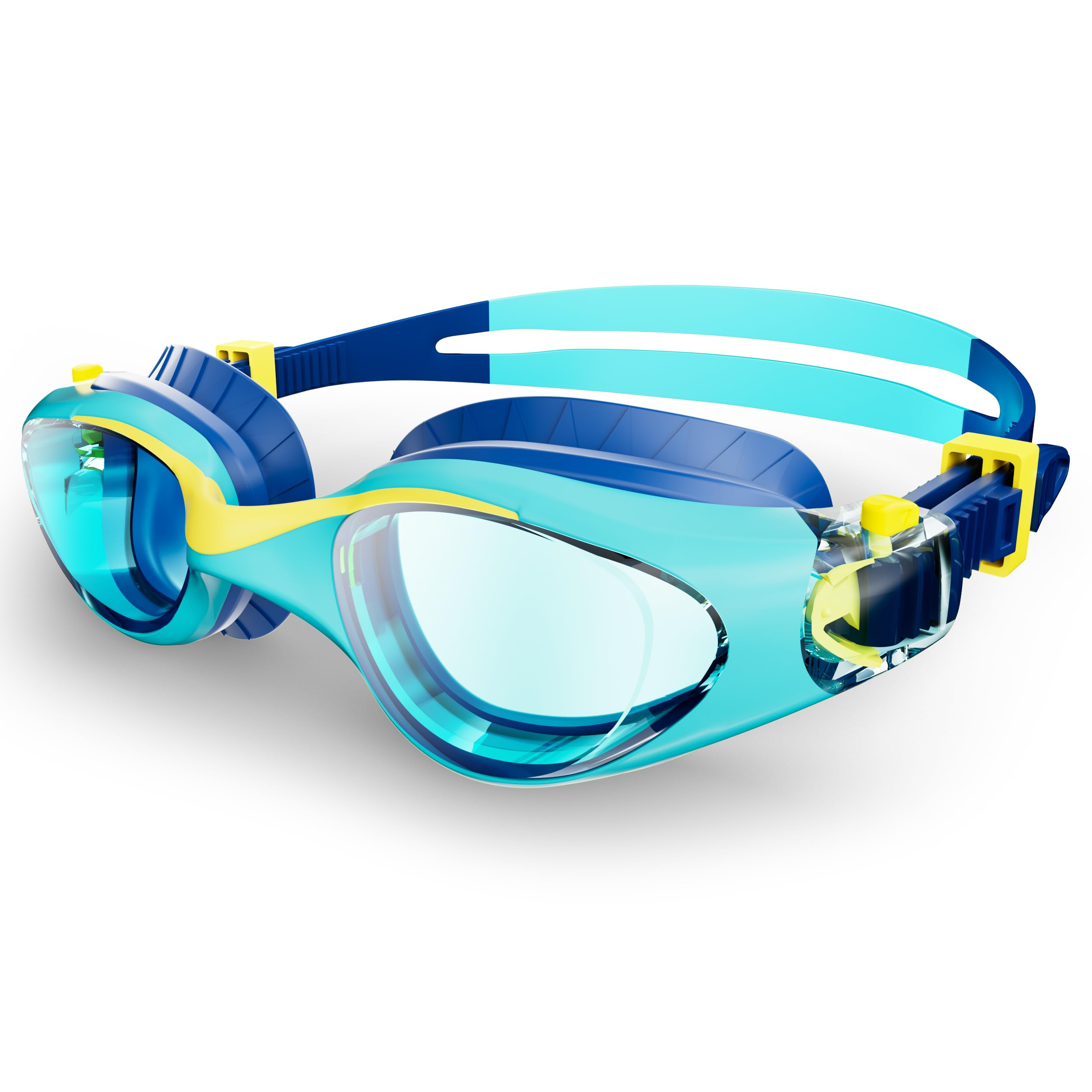 HIGAHY Swim Goggles for Kids 6-14, Anti-Fog UV Protection Clear Swimming Goggles, Leakproof Pool Swim Goggles for Boys Girls