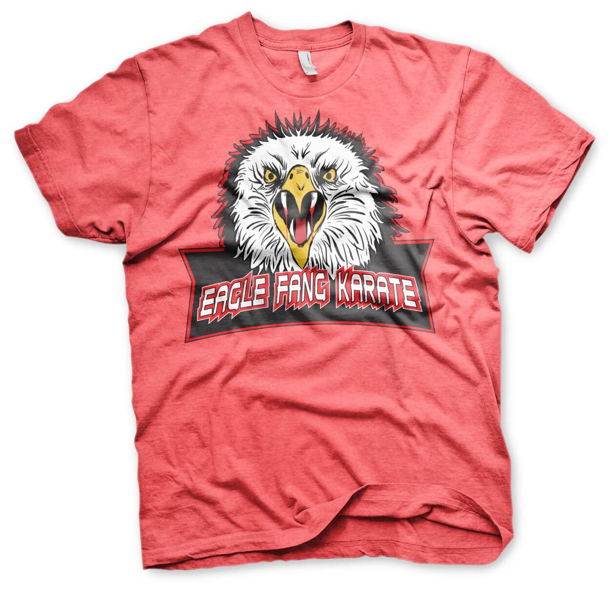Cobra Kai Officially Licensed Eagle Fang Karate Mens T-Shirt (Red-Heather), XX-Large