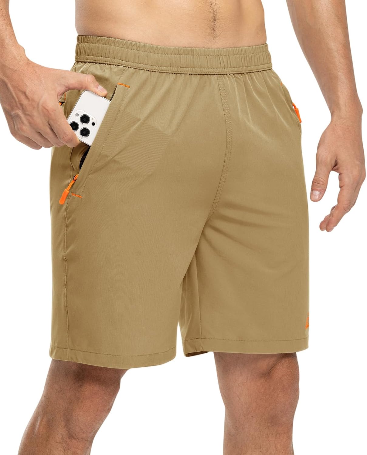 TBMPOY Men's Hiking Shorts Quick Dry Athletic Gym Workout Short with Zipper Pockets - Image 2