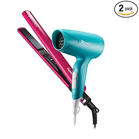 Syska CPF6800 Hair Dryer and Hair Straightener Female Combo Pack multicolour