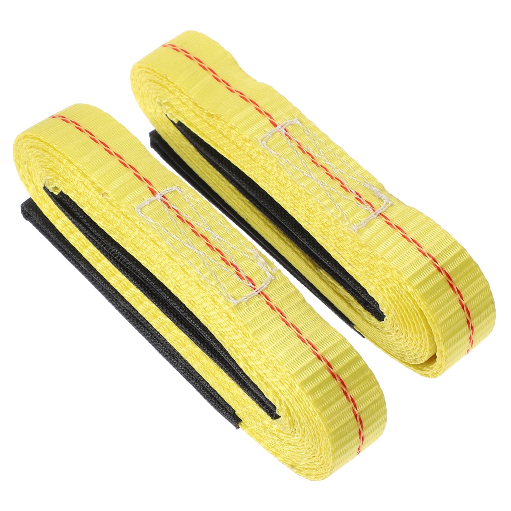 2 Pièces Élingue de Levage pour Chargement Plate en Polyester Jaune