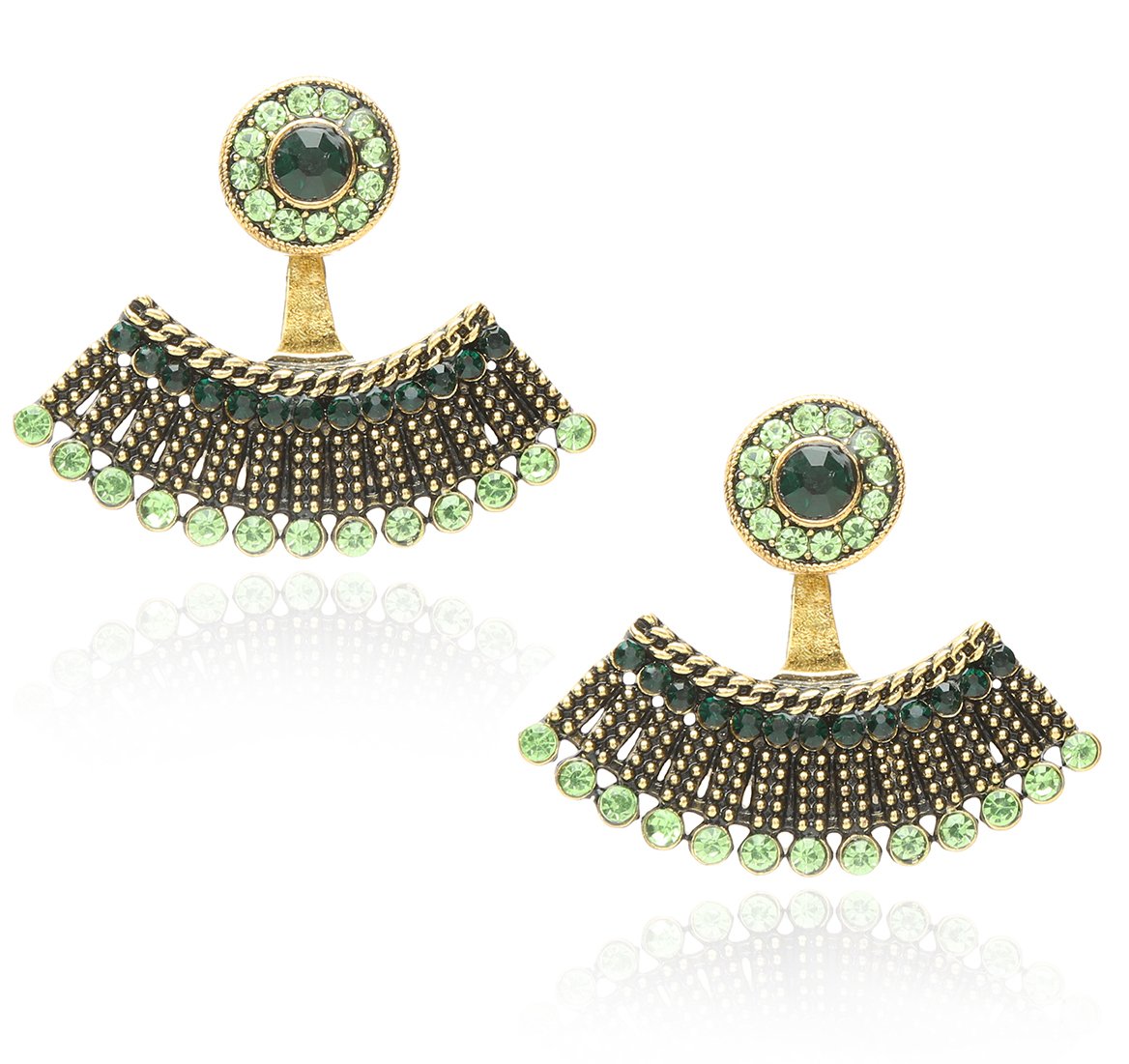 YouBella Fashion Jewellery Earrings Earcuffs for Girls and Women (Green) (B072XGSHRS) Amazon Price History, Amazon Price Tracker