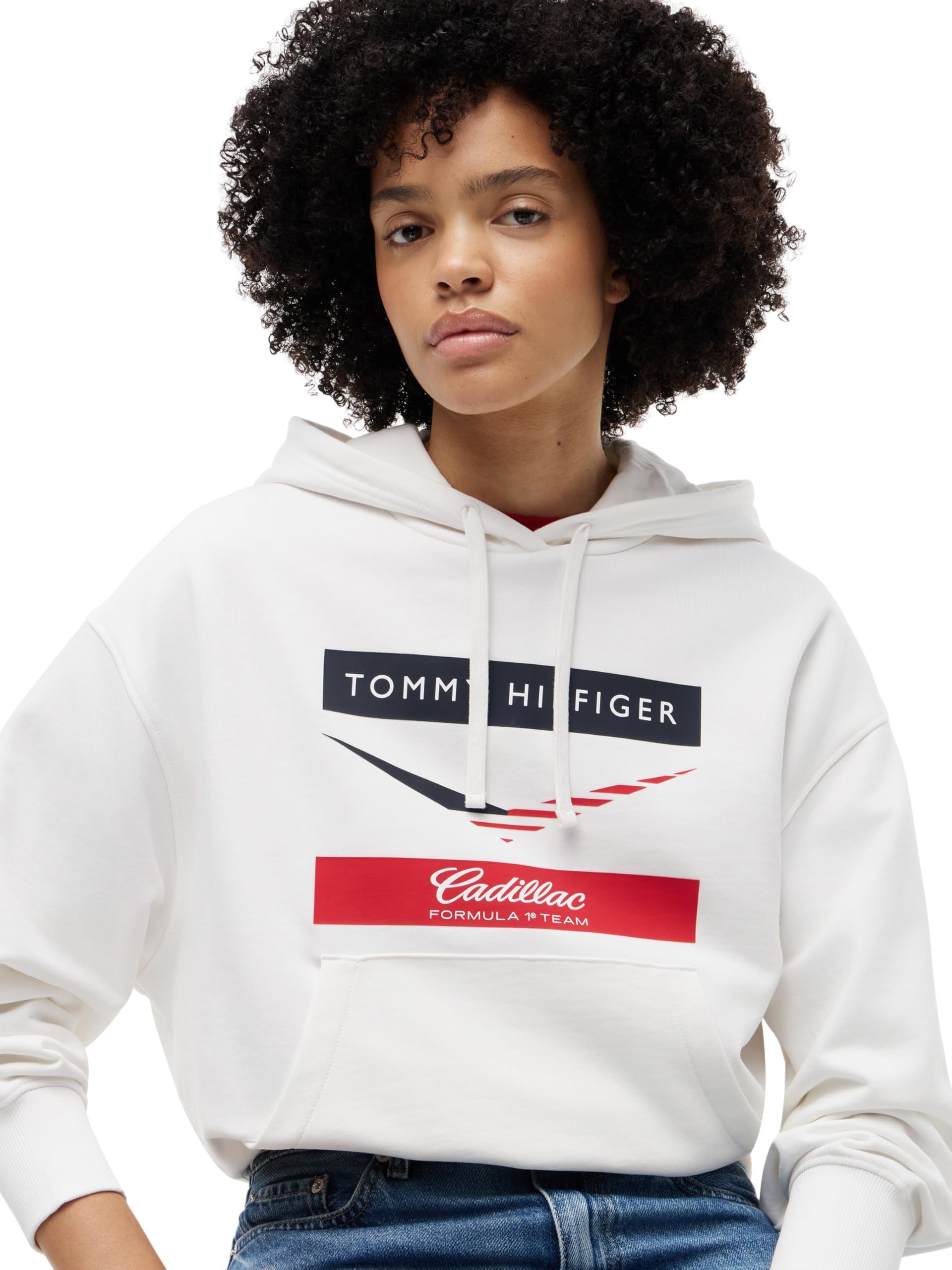 Tommy Hilfiger Damen Hoodie TH X Cadillac F1 Chevron aus Baumwolle