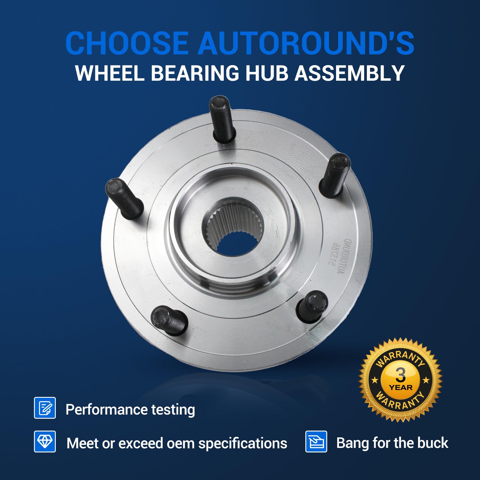Amazon.com: Autoround 513286 [2-Pack] Front Wheel Bearing and Hub