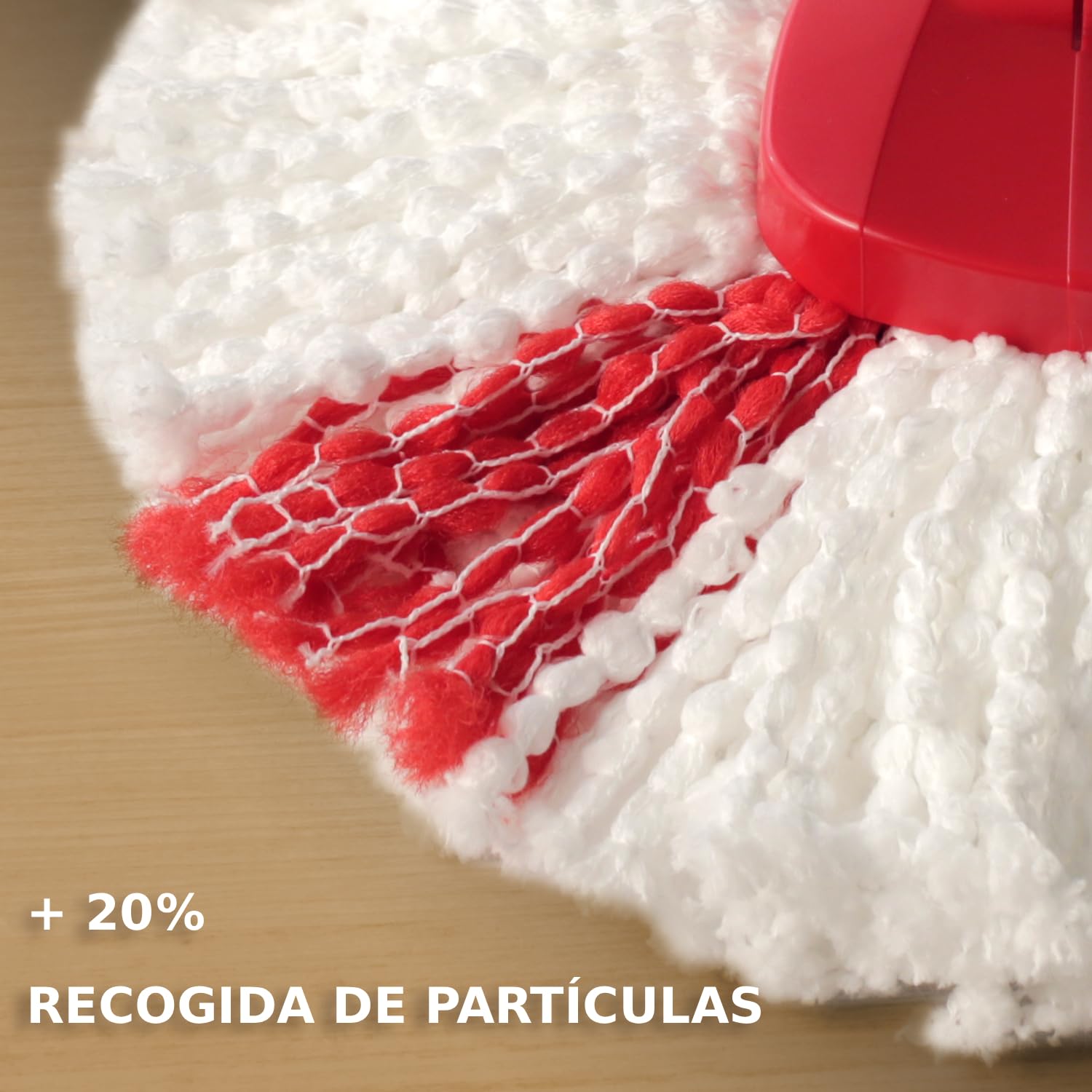 Vileda Turbo - Set de fregado con Cubo con Pedal - Palo telescópico 85-123 cm - Sistema de fregado de Suelos con escrruido Giratorio- Recambio de Microfibra 2 en 1 - Color Gris y Rojo - 4