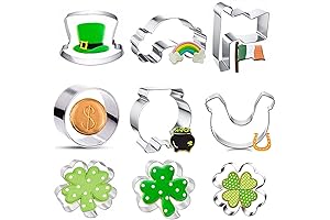 9 Piece St. Patrick's Day Cookie Cutters Set