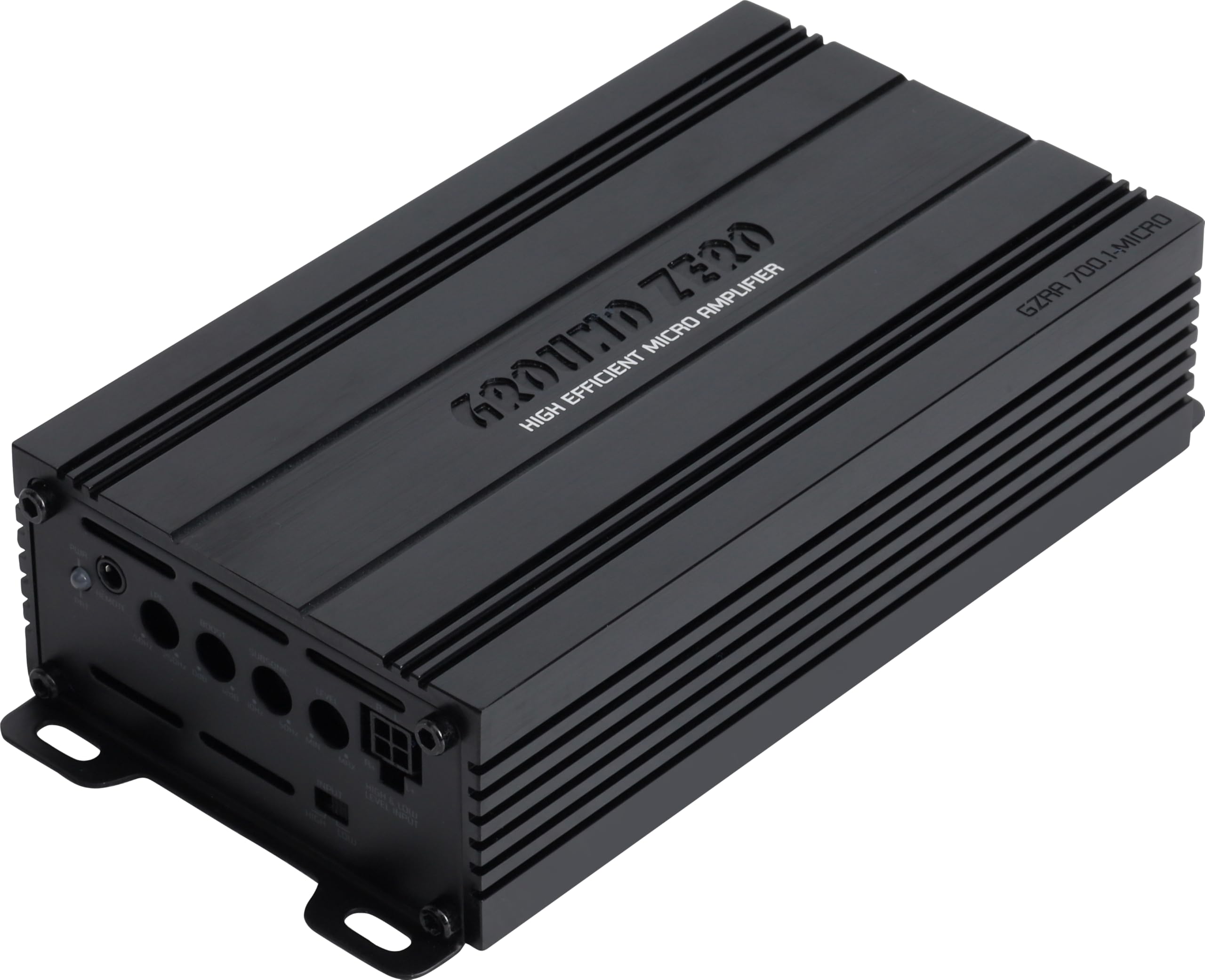 Ground Zero GZRA 700.1-MICRO Mono Class D Verstärker, 700 Watt RMS bei 1 Ohm, Kompakt Subwoofer Amplifier mit High-Level Eingang, Bass Boost und Subsonic-Filter