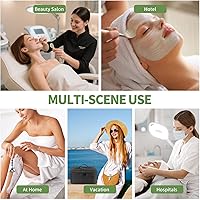 Vista 7 de Bolsa de viaje para herramientas para el cabello con almohadilla resistente al calor, funda de transporte de viaje de doble capa para alisador