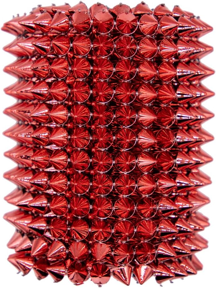 1 Yard Sew Stitch on Spikes - Plastic Decorative Studs with Flat Back, Punk Mesh Rivets & Beads for DIY Clothing, Shoes, Jackets, Costumes - Lightweight Craft Supplies for Arts & Crafts