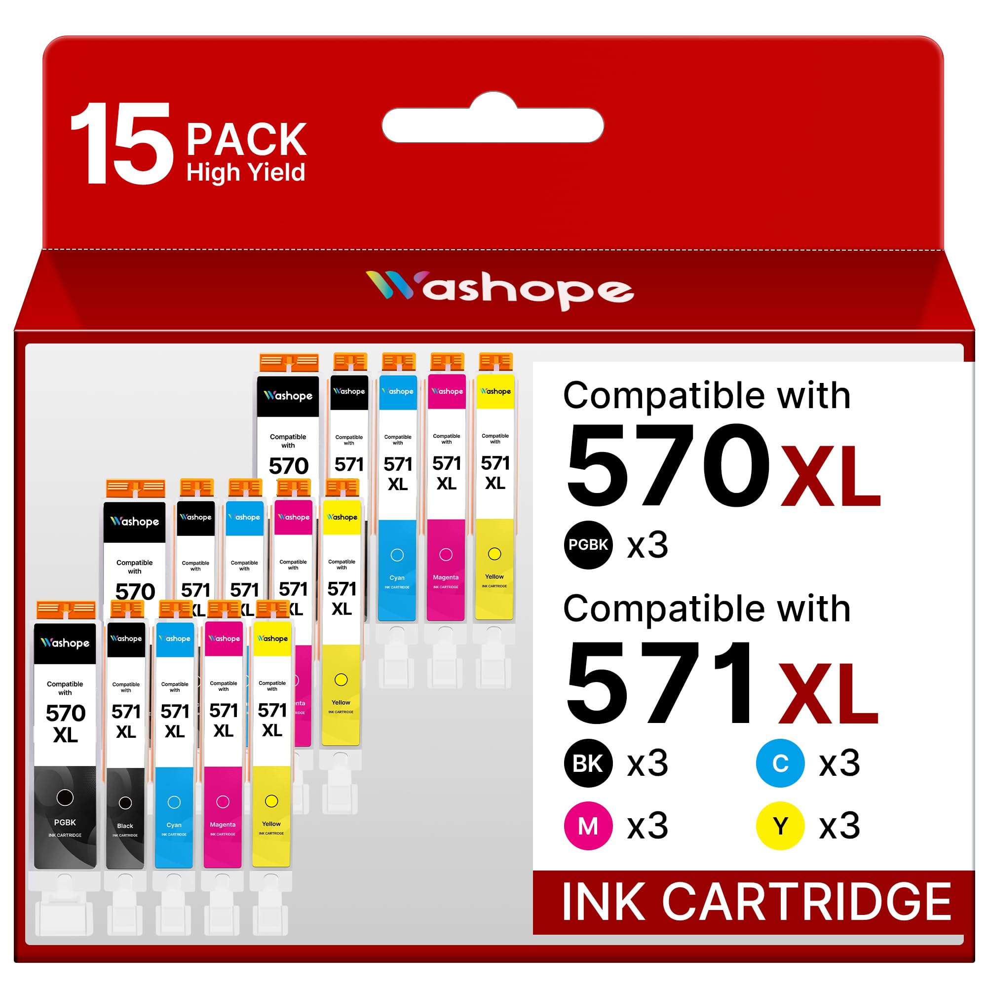 575XL 576XL PG-575XL CL-576XL Druckerpatronen Kompatibel für Canon 575 576 für Canon Pixma TS3550i TS3551i TS3750i TS3751i TR4750i TR4751i TR4755i TR4756i (1 Schwarz, 1 Farbe)