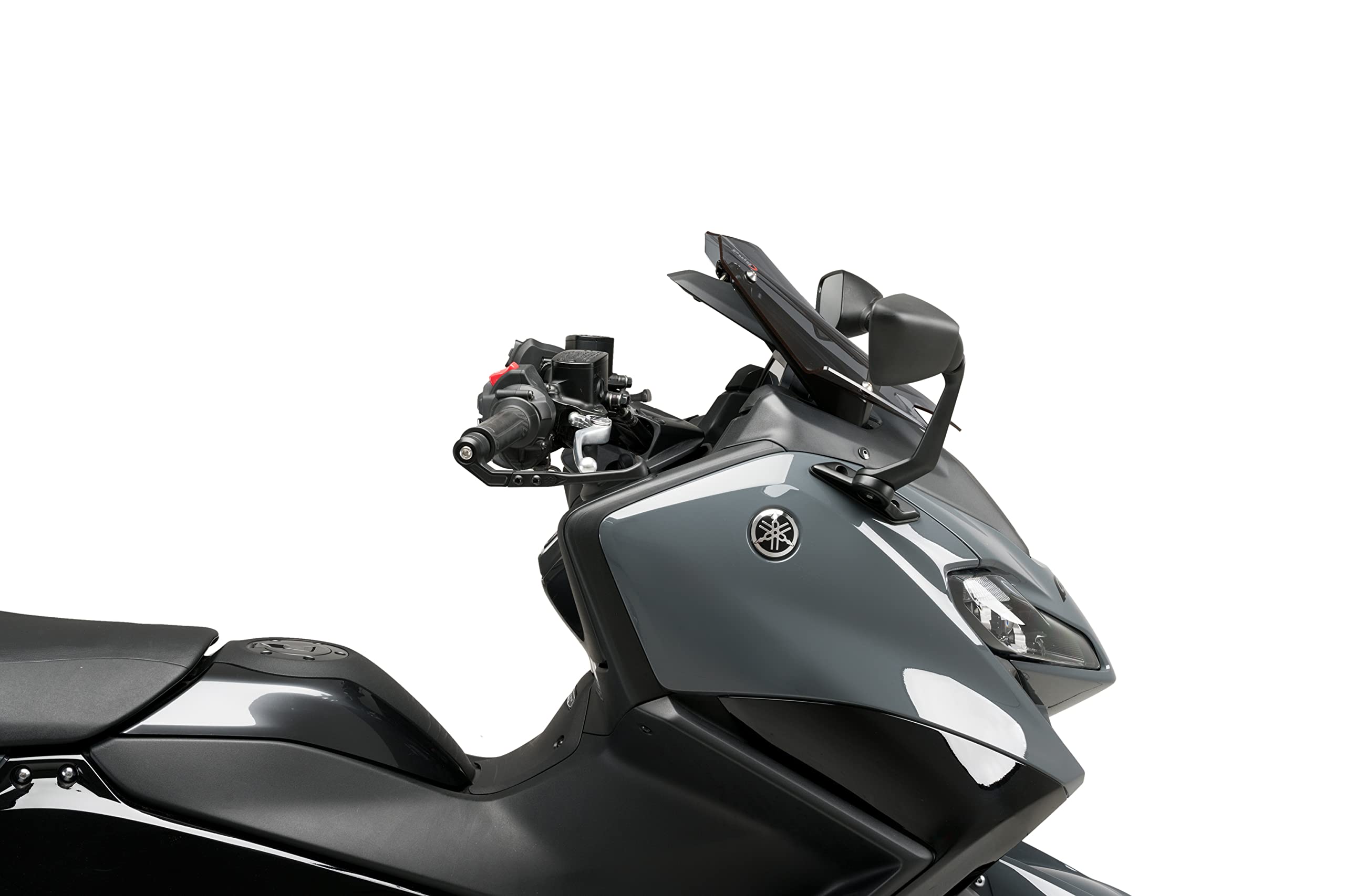 Puig 21269F Carenabris per Maxiscooter sportivo e aerodinamico in PMMA da 4 mm con design V-Tech che migliora la stabilità e riduce le turbolenze, Fumé Scuro