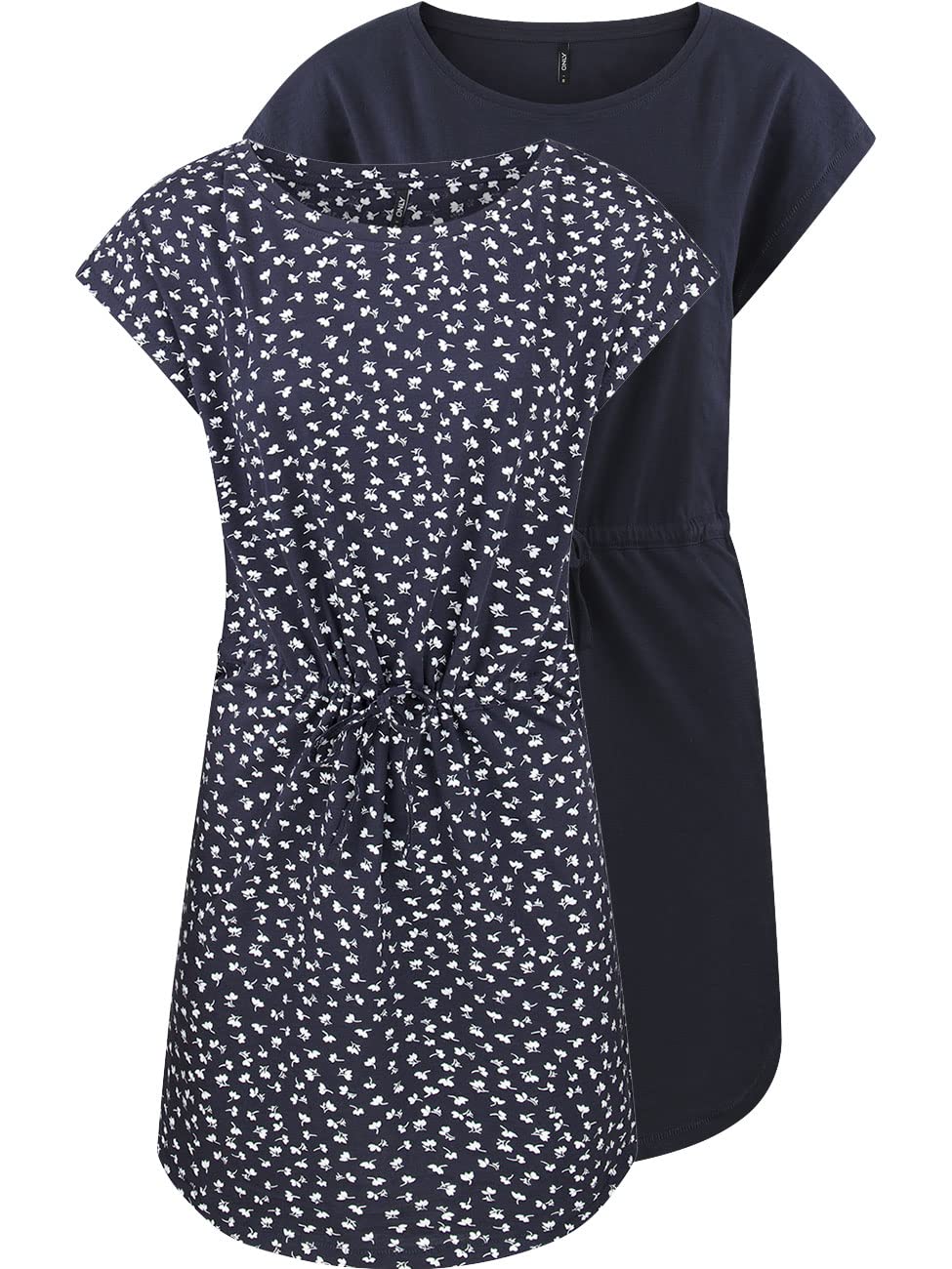 ONLY OnlMAY S/S Dress - Mini abito estivo da donna, confezione da 2 pezzi, XS S M L XL XXL a righe nere 100% cotone