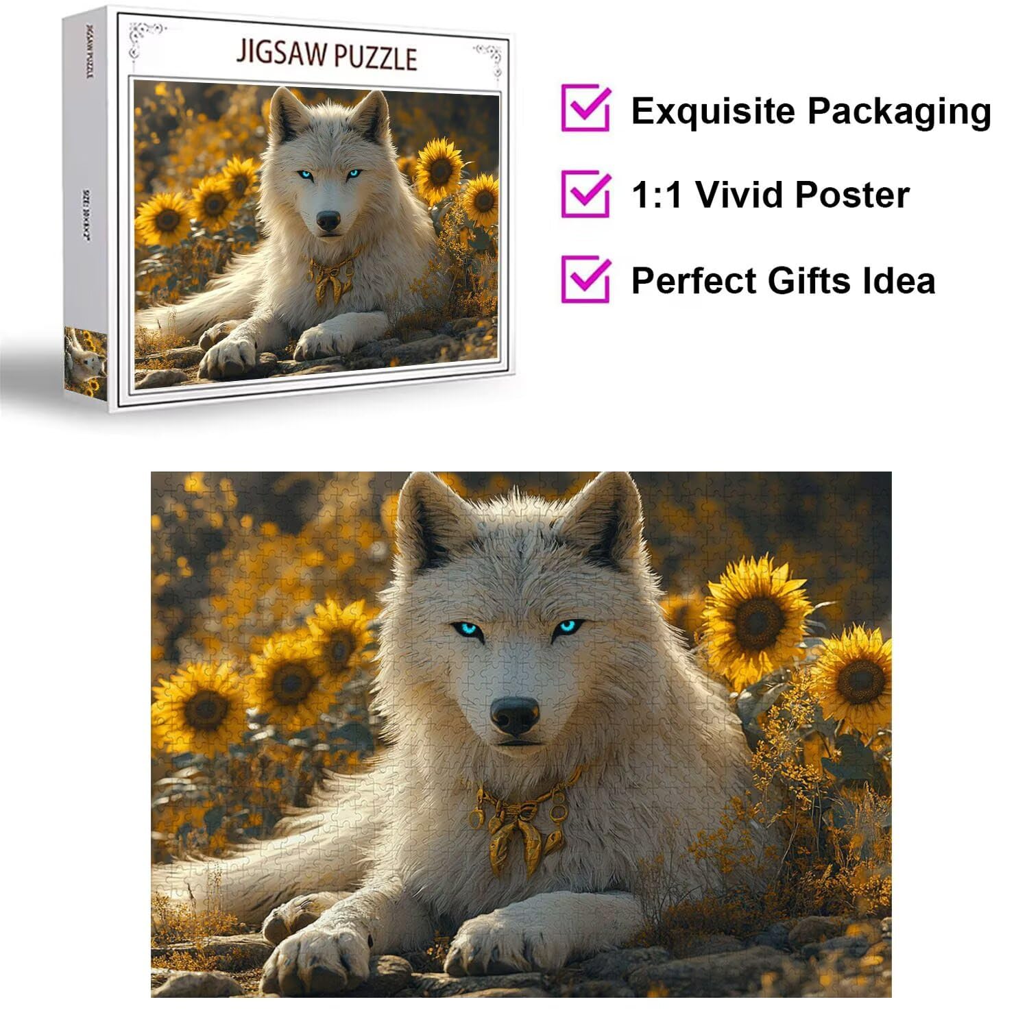 Puzzle 4000 Pezzi lupo Puzzle Classici per Gioco Familiare, n-396 | Impossibile Puzzles, Intrattenimento Creativo, Rilassamento e Intelligence, Regalo per Amore e Amico, Home Decor, Girosoli