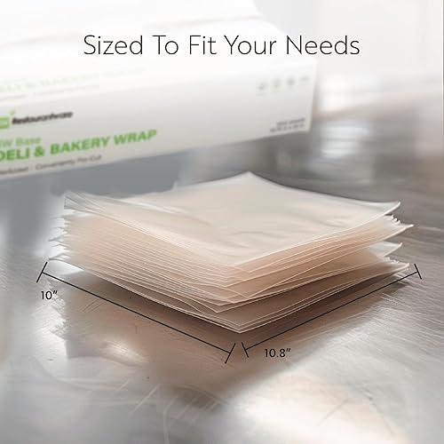 Miniatura 2 de Restaurantware -RW Base - Hojas de plástico para delicatessen de 10.75 x 10 pulgadas, 10000 envolturas de plástico de carnicero entrelazadas,