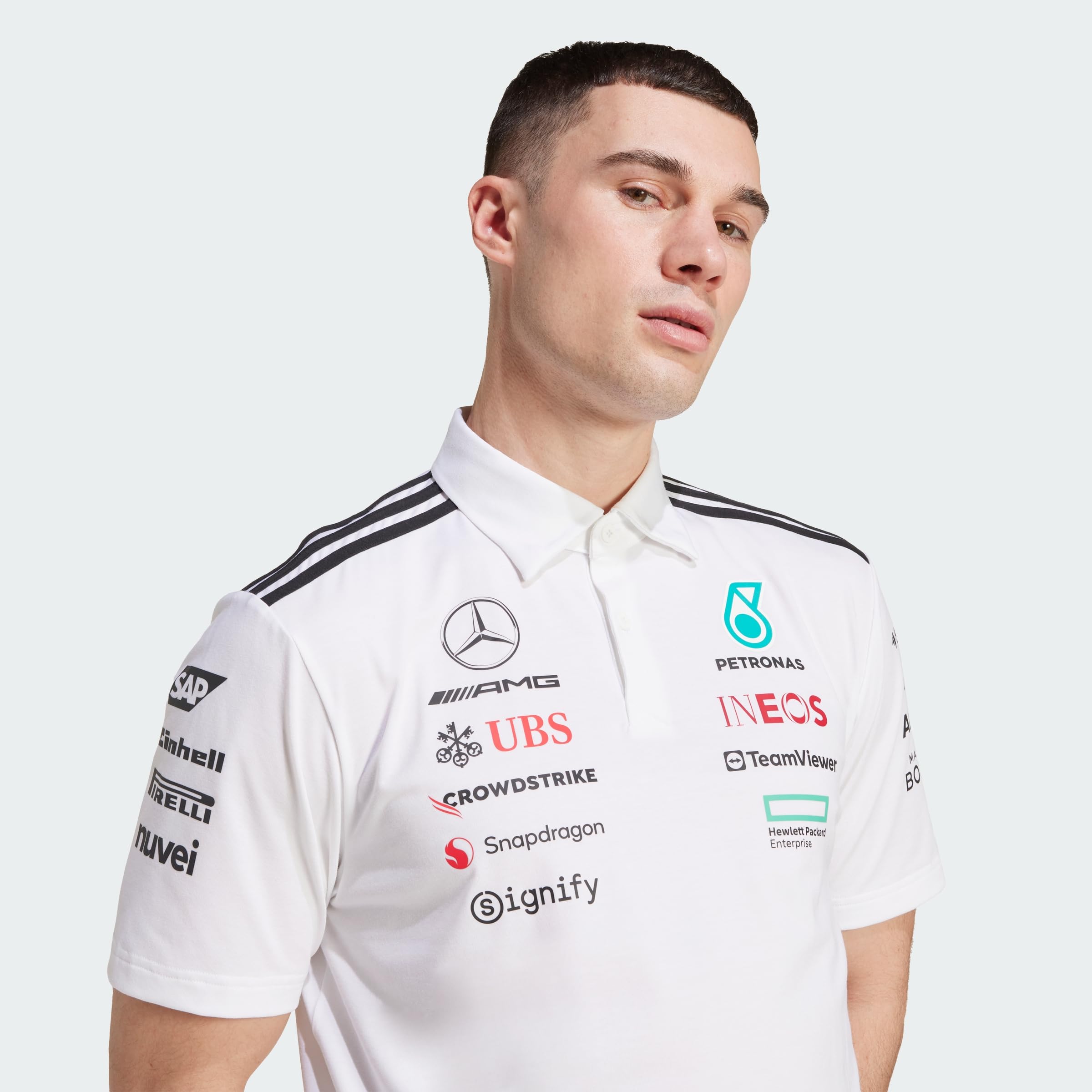 Adidas Hombre Mercedes - AMG Petronas Formula One Team Team Polo White Men