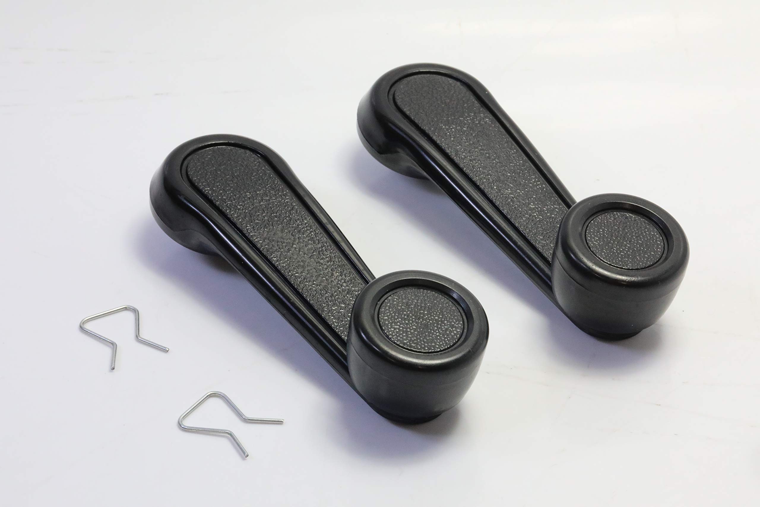 Performance PFM-566214 Interior Window Crank Handle with Zinc Pair Set Black for Various Toyota Models