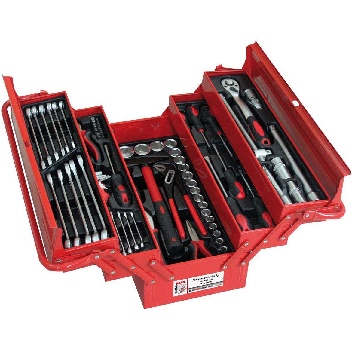 Caja metálica con 86 herramientas