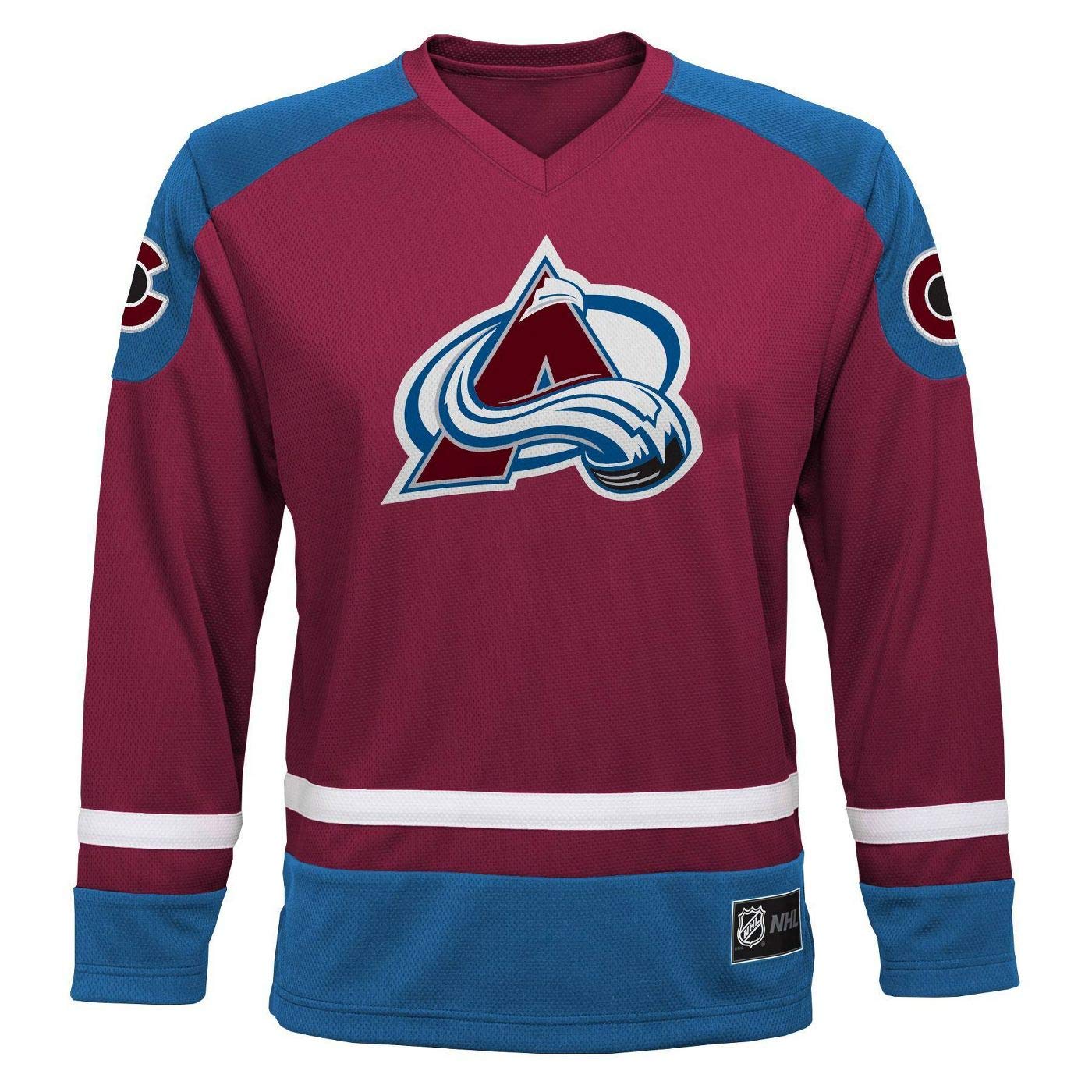 Outerstuff NHL Kids Youth 4-20 Long Sleeve Name and Number Player Jersey (Nathan MacKinnon Colorado Avalanche Burgundy, X-Large)