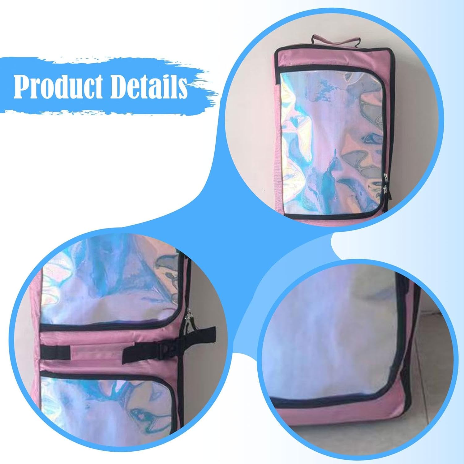 Double Ski Bag with Wheels, Large Capacity Roller Snowboard Bag for Air Travel, Gear and Apparel Storage Carry Case for Transportation Adults