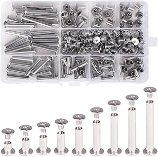Witlans Chicago Binding Screws Assorted Kit,90 Sets 304 Stainless Steel Phillips Chicago Screw Binding Post Screw Kit for ...