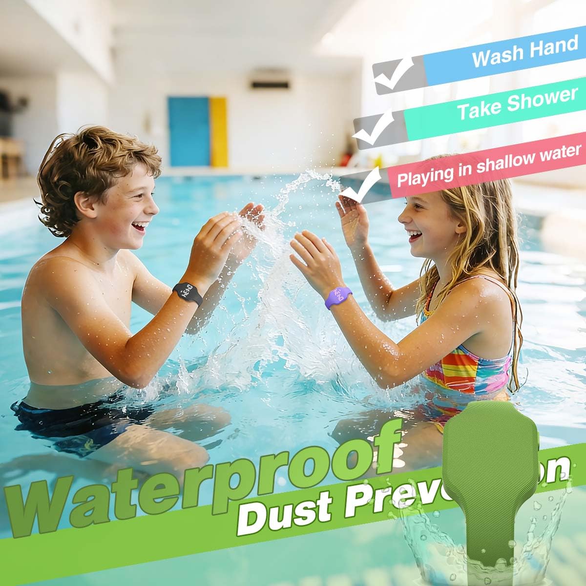 Reloj de seguimiento de actividad LED para niños de 5 a 15 años, no requiere aplicación, reloj de pulsera deportivo digital, impermeable, podómetro, reloj despertador, correa de silicona, para