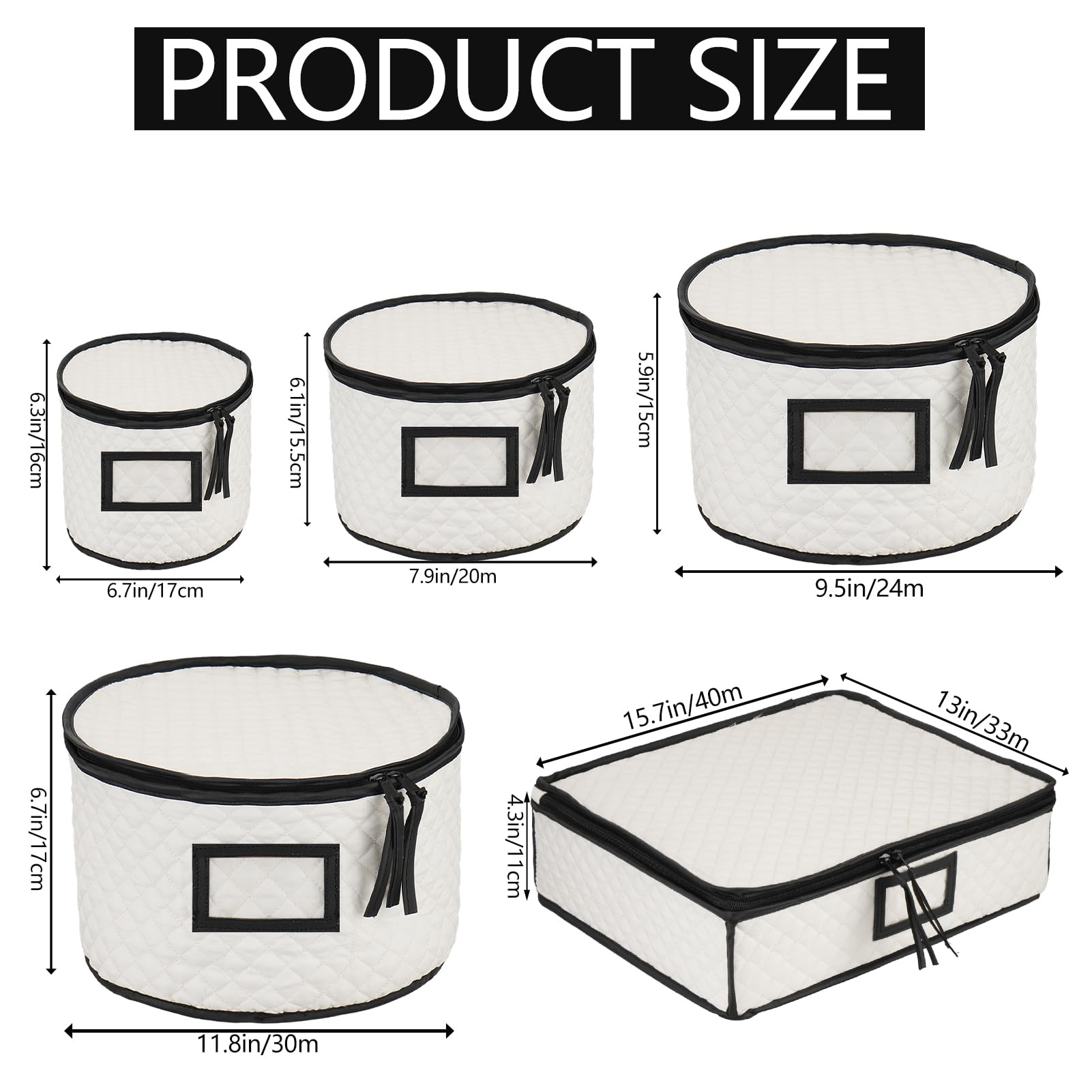 5PCS Cena Piatto Scatola di Immagazzinaggio Panno Oxford Trapuntato Piatto Contenitore Dinnerware Piatto Organizzatore Portatile Cina Contenitore di Stoccaggio per Piastre Tazze Vetreria Tras