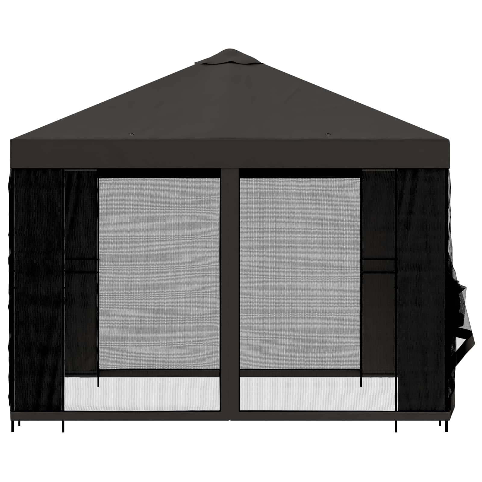 Pawilon ogrodowy ze ścianami bocznymi, 3 x 3 m, antracyt, odporny na warunki atmosferyczne, wodoszczelny, ochrona przed słońcem, pergola, zadaszenie na taras i do ogrodu
