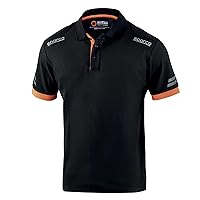 Sparco Polo da Lavoro Tecnica da Uomo Traspirante Estiva. Maglia piqué con Spalline rinforzate