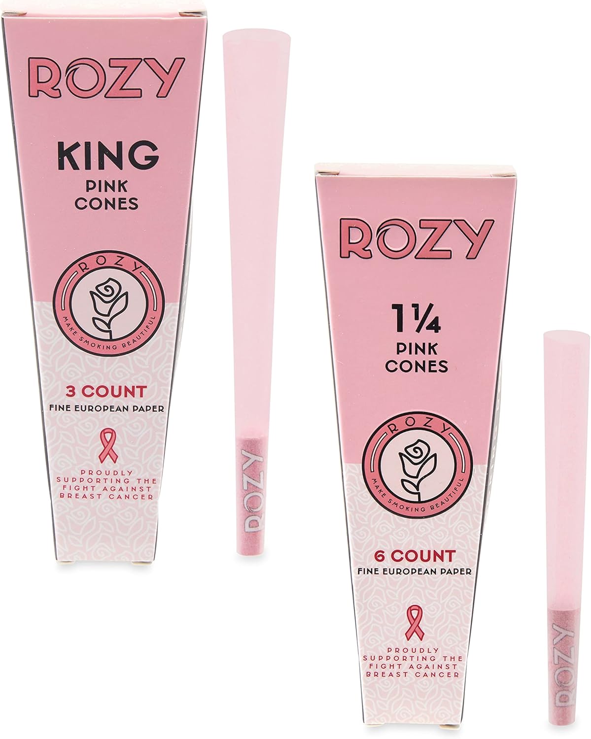 ROZY Pink Pre Rolled Cones Pink Preroll Cones Bulk Pink Prerolled Cones Cute