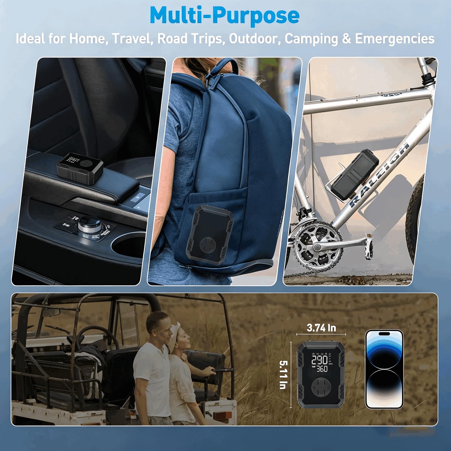 Portable Tire Inflator - Cordless Air Compressor -5 Portable Tire Inflator - Cordless Air Compressor -5