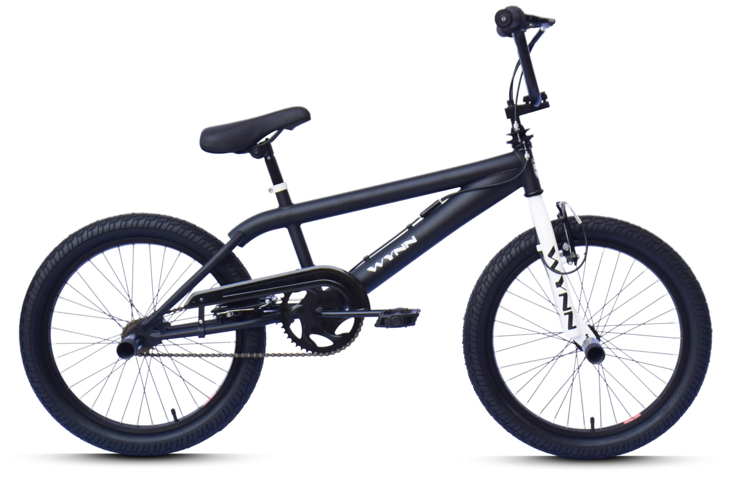 WYNN BMX Freestyle 20 Zoll XX1.0 schwarz-weiß/rot Rahmenhöhe 28 cm Kinder Erwachsene V-Brake