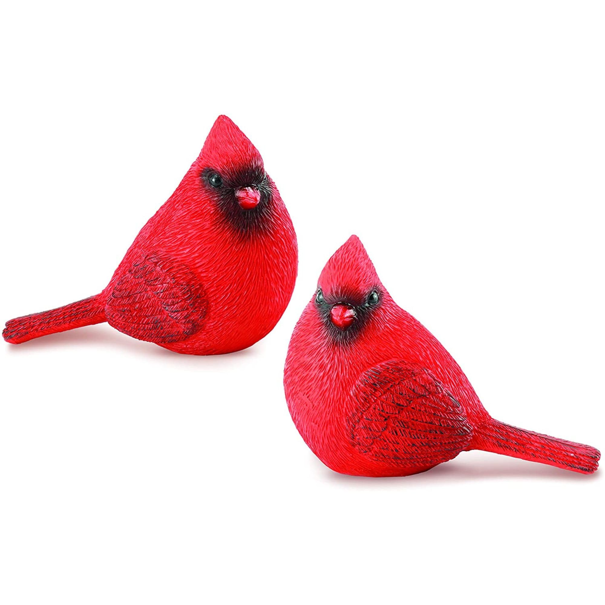 Amazon.com: Darware Cardinal Figurines (Set of 2); Resin Red Bird