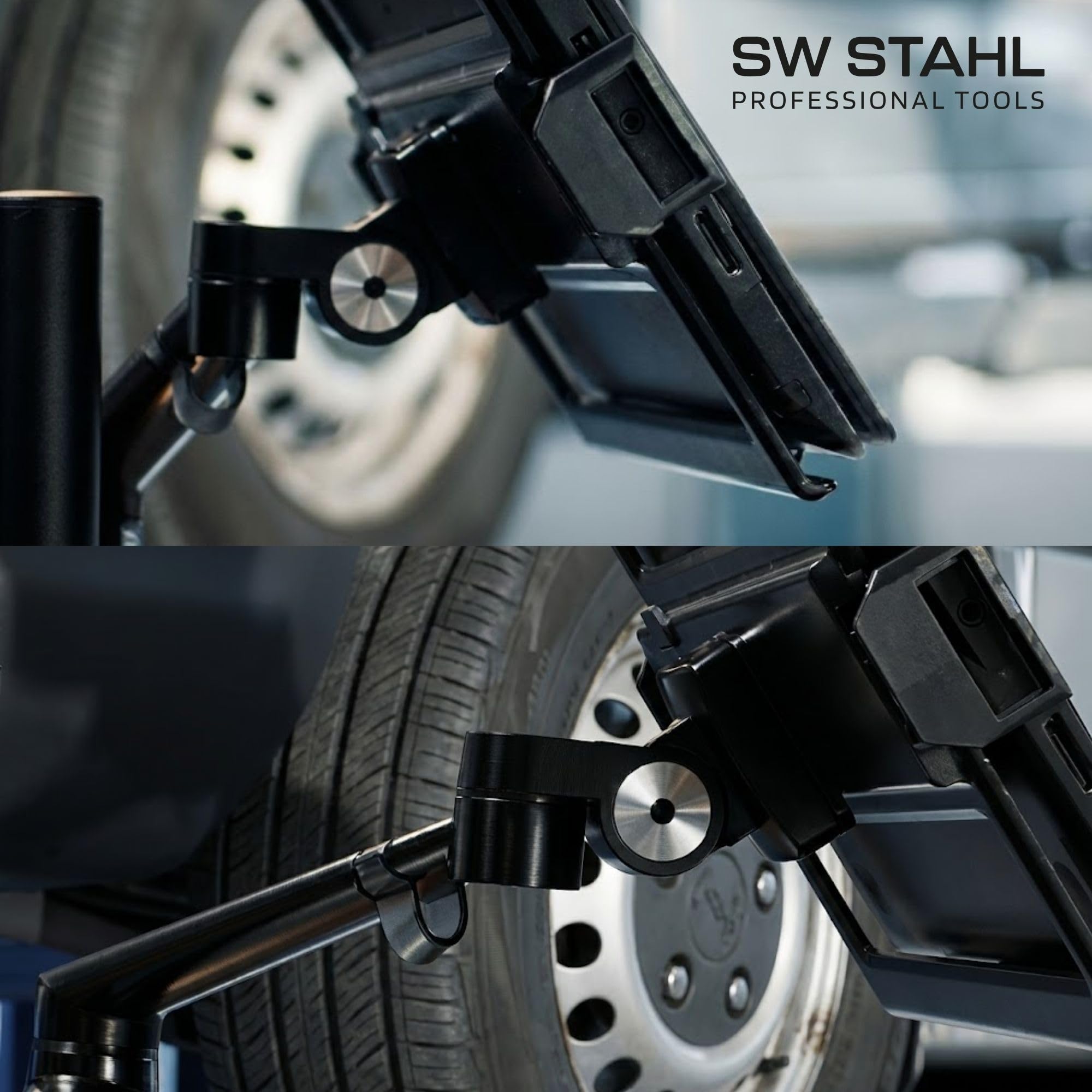 SW-Stahl 07124L Laptop Halter für Werkstattwagen - Tabletständer Schwarz