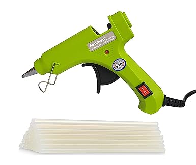 Fadman Electric 20W Green Mini Hot Melt Glue Gun With 18 Pcs Hot Melt Glue Stick Standard Temperature Corded Glue Gun (7 mm)