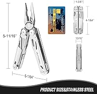 Vista 6 de Flissa Multiherramienta 16 en 1, negro y plateado