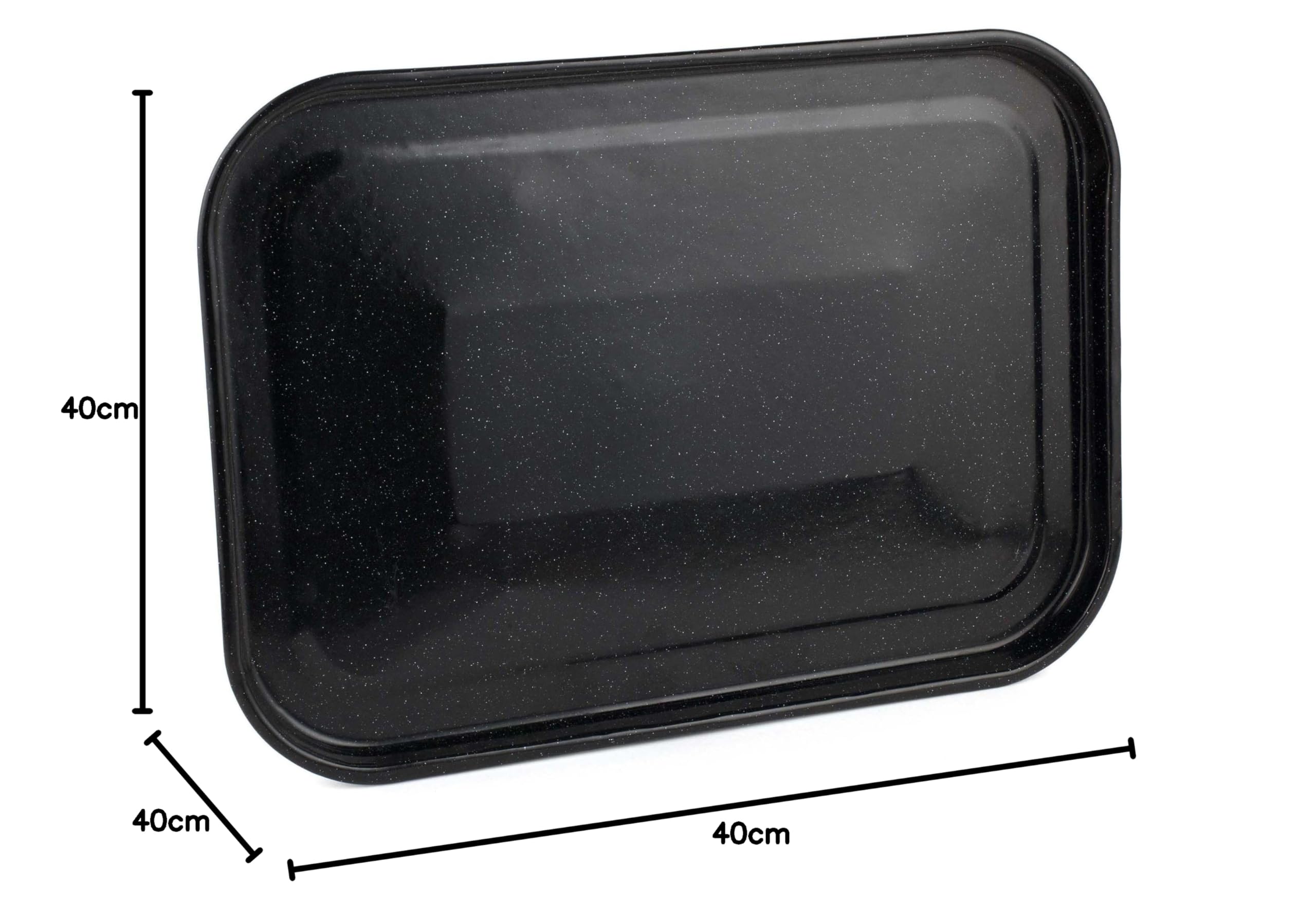 Salter COMBO-9021 Backblech-Set - 3er-Pack, 40 cm glasemaillierter Stahl, flache Ofenpfanne, großes Plätzchenblech, Backgeschirr zum Backen/Braten, PFAS-frei, spülmaschinenfest, ofenfest bis 230 °C,