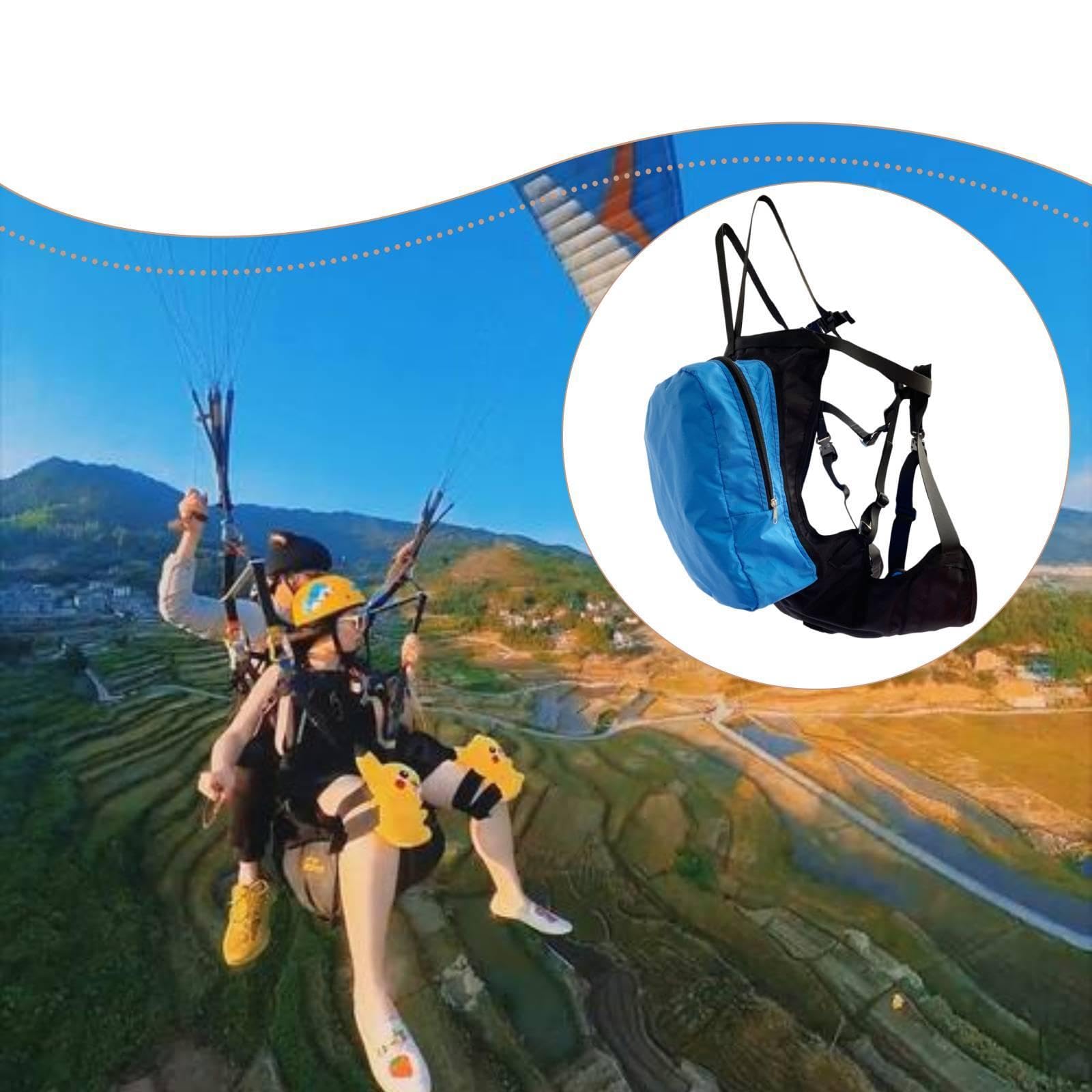 Arnés de Entrenamiento para Parapente, Ajustable, Soporte Portátil para Piernas, Asiento Doble, Respaldo Cómodo, Material Ergonómico (tela, Metal), Ad
