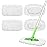 Yicotira 4 Pack Reusable Microfiber Mop Pads Compatible with Swiffer Sweeper - Dry Sweeping Cloths & Wet Pad Refills for Wet & Dry, Washable Pads Refills for Household Cleaning (Mop is not Included)